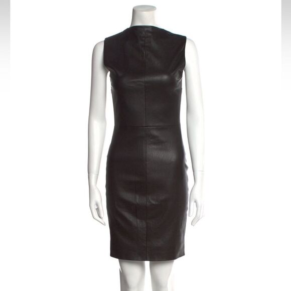 The Row Dresses & Skirts - The Row Lambskin Bateau Neckline Mini Dress